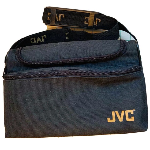 Vintage JVC Camera Bag Strap Black with Tan Logo 12”x 6”x 7” eBay