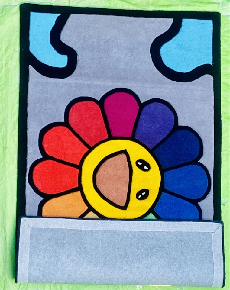 Custom Hand Tufted Smile Sun Colourfull Rugs 100% Newzealand Wool - Image 3 of 4