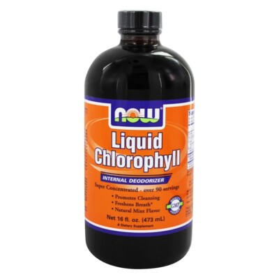 NOW Foods Liquid Chlorophyll Triple Strength Natural Mint Flavor, 16 Ounces