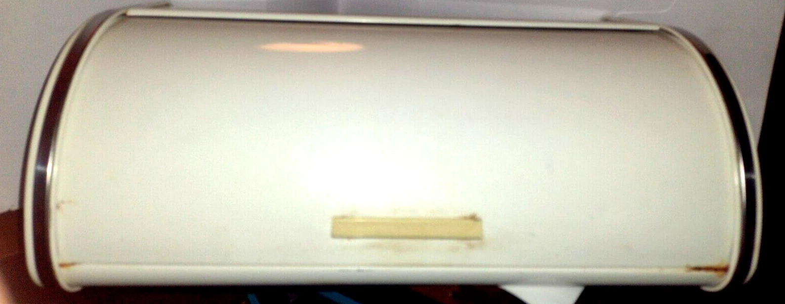 Vintage MCM Metal Bread Box 17.5" X 10" X 7" Rare Retro Style.