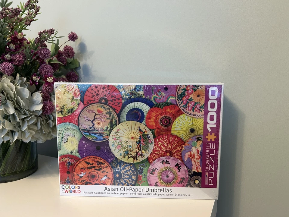 Eurographics Inc Colores del Mundo - Paraguas Asiáticos de Papel al Óleo: 1000 Piezas, Nuevo en Caja Foto 2 de 4