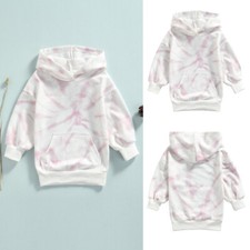 Toddler Infant Baby Girl Tie-Dye Tracksuit Hooded Sweatshirt Clothes Outfit