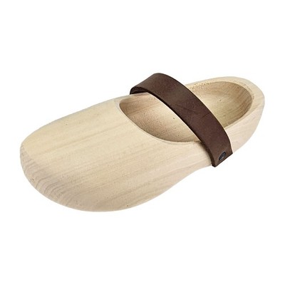 Holzschuhe für Kinder mit Lederriemen Mittelalter Schuhe Kostüm Zubehör