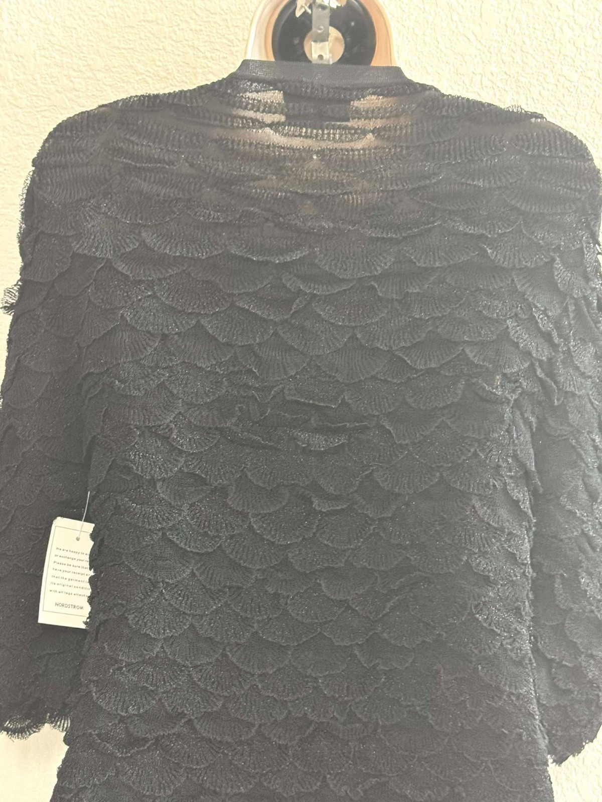 Missoni Black Textured Lace Top Size 8 #66 NWT