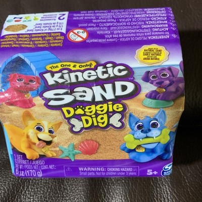 Kinetic Sand Doggie Dig Playset & Storage 6 Oz Spin Master Toys               