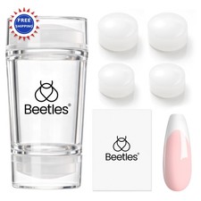 French Tip Nail Stamp Kit 6Pcs Silicone Tips Stamper Scrapers DIY Manicure Tool