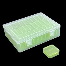 Green Plastic Box Bead Organizer Box-30Pcs Plastic Bead Storage Containers Cr...