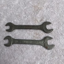 2 قديم للمقتنيات Yamaha Spanner Wrench أداة طقم Roll دراجة نارية 14 17 mm Bike Classic