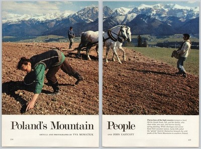 1981 Polish Górale Tatra Mountain People 2-Page Nat Geo Frameable Print Photo