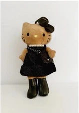 Sanrio Hello Kitty Long Legs Plush Doll Velvet Black Dress y2k Kawaii BLACK BAG