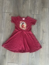 Disney Girl's "Princess Jasmine" Short Sleeve Pullover Red Flare Dress Size: 6T