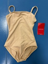 Capezio TB49C Girls S Beige Nylon Sleeveless Camisole Dance Leotard