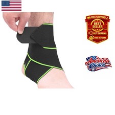 All-Purpose Adjustable Ankle Brace for Sports   Non-Slip Comfort in Green1