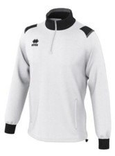 Errea Lars 1/4 Zip White Black Grey Size Medium Unisex FGOROZ00001