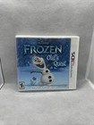 Disney Frozen: Olaf's Quest (Nintendo 3DS, 2013) Complete Game, Case, and Manual