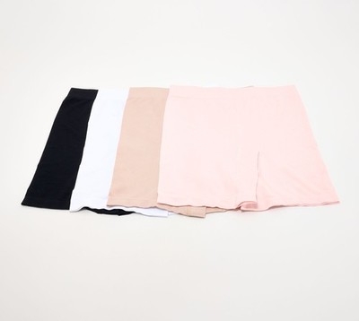 Breezies Comfort Breeze Set of 4 Seamless Long Leg Panties Basic S New