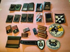 Lotto Distintivi Gradi Tubolari Patch Militaria Collezione vintage Occasione  