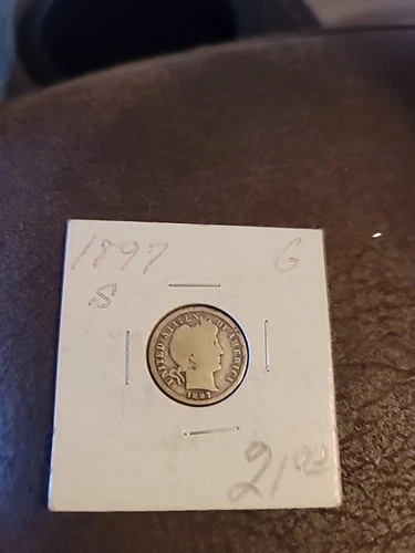 1897-S Barber Silver Dime Rare Key Date San Francisco