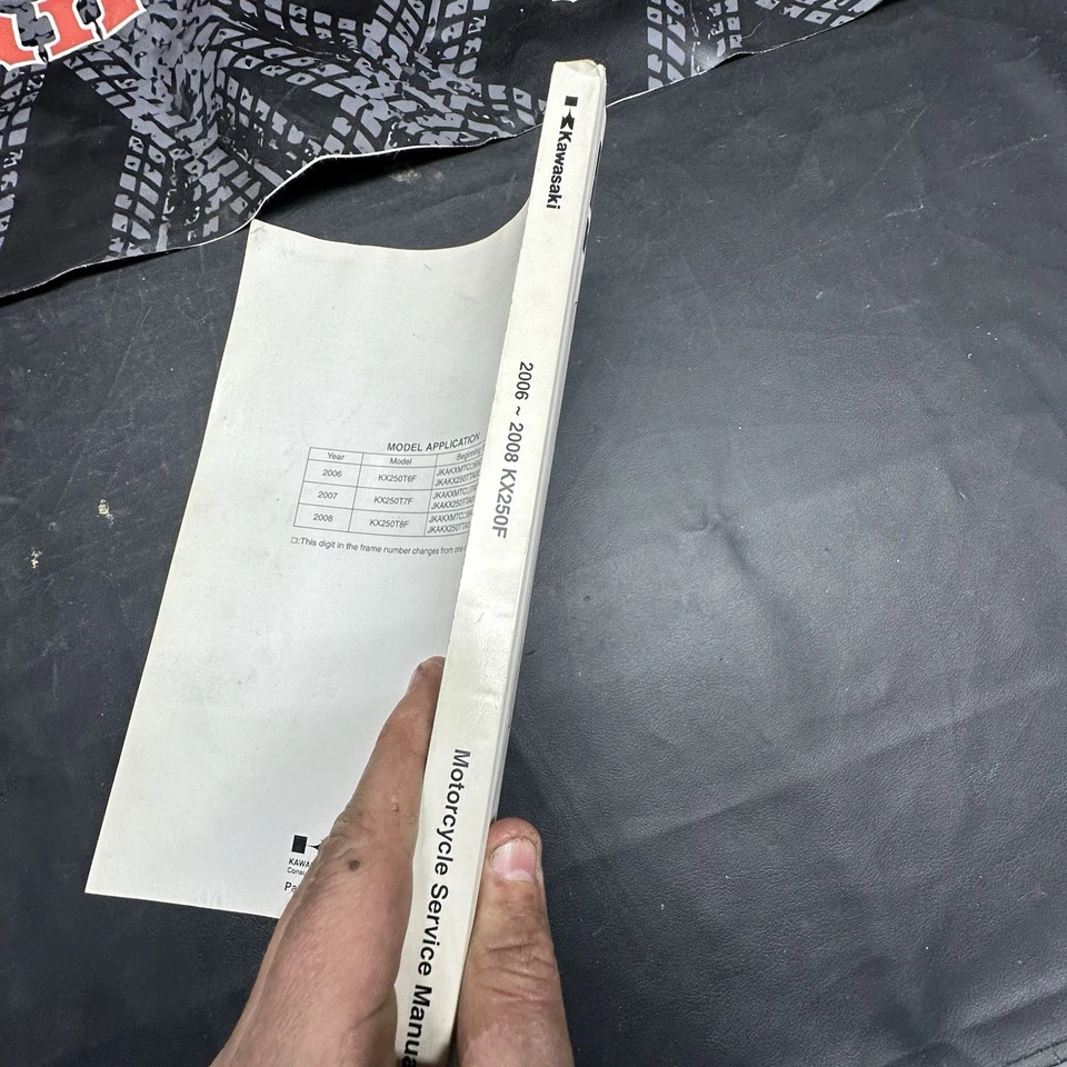 Nuevo de Lote Antiguo Kawasaki KX250F KX250-N1 2006-08 Manual de Servicio Original para Propietarios 99924-1354-04 Foto 3 de 4