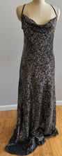 NWT Elie Tahari Jazzie Gown Copper Sequin Evening Cocktail Dress Sz Large $998