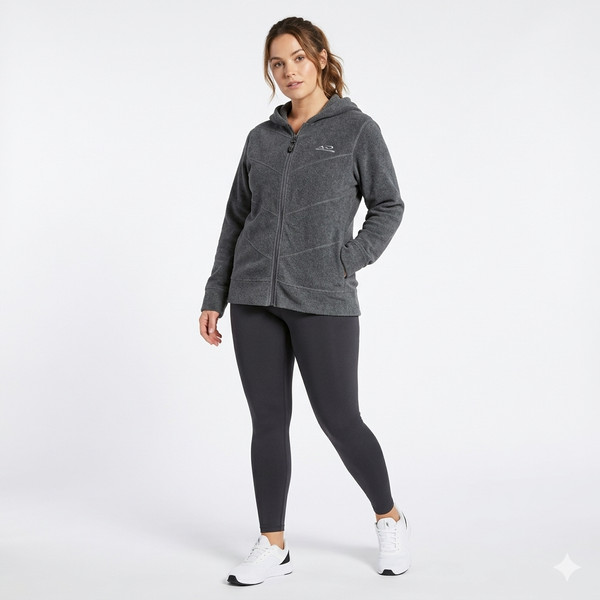 Whistler Blackcomb Grey Fleece Full Zip Hoodie Size M Ski Snowboard Outdoors