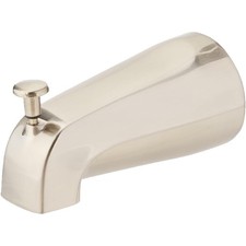 EZ-FLO 5 Inch Zinc Bath Tub Diverter Spout, 1/2 5 in., Brushed Nickel