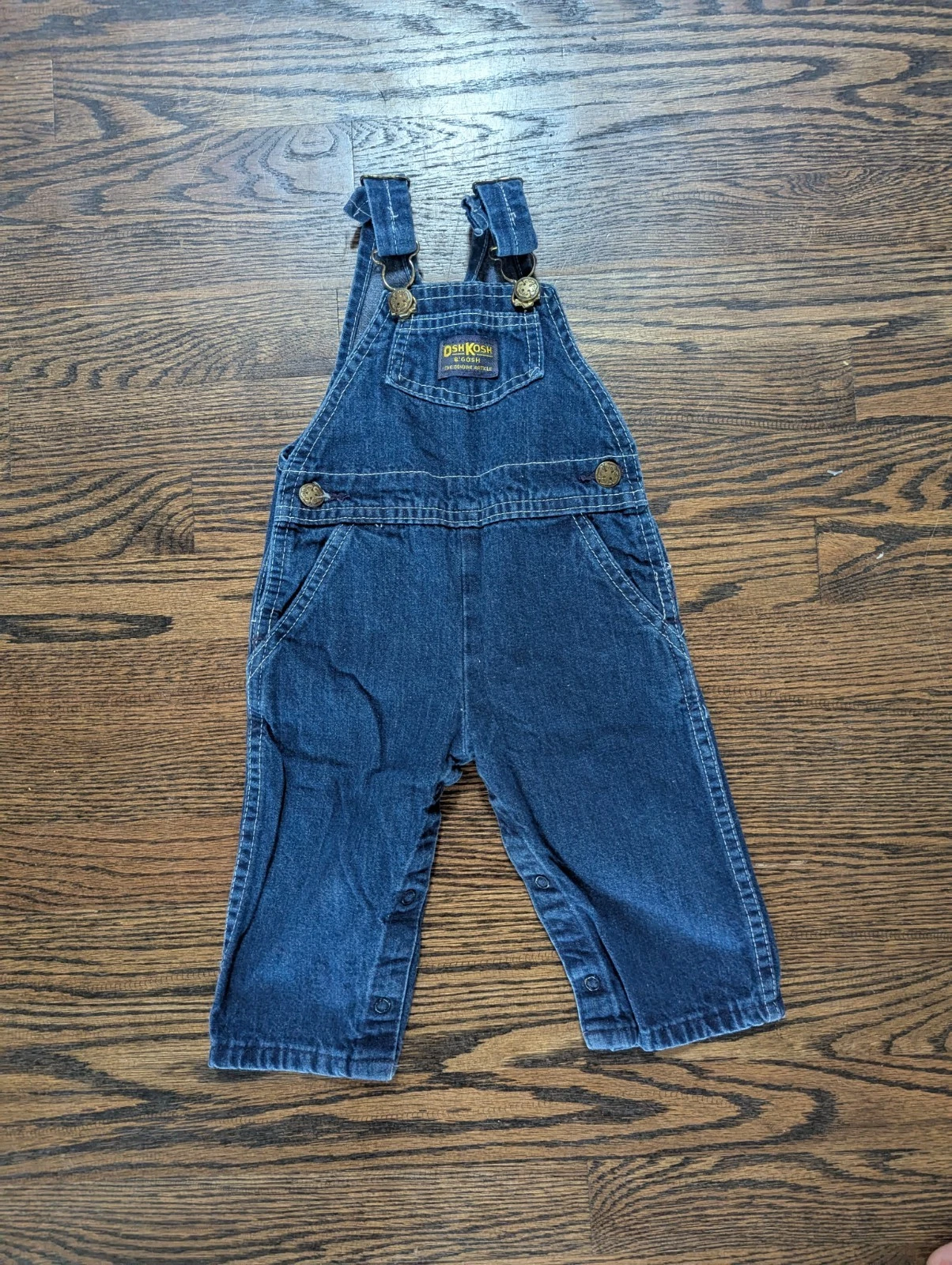 Boys Vintage Oshkosh B’Gosh Toddler Size 12 mo USA Vestbak Denim Overall Pants