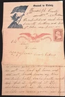 65 Civil War Patriotic -Ex Rare (3 Recorded) Eagle Valentine Cover w/Lettersheet