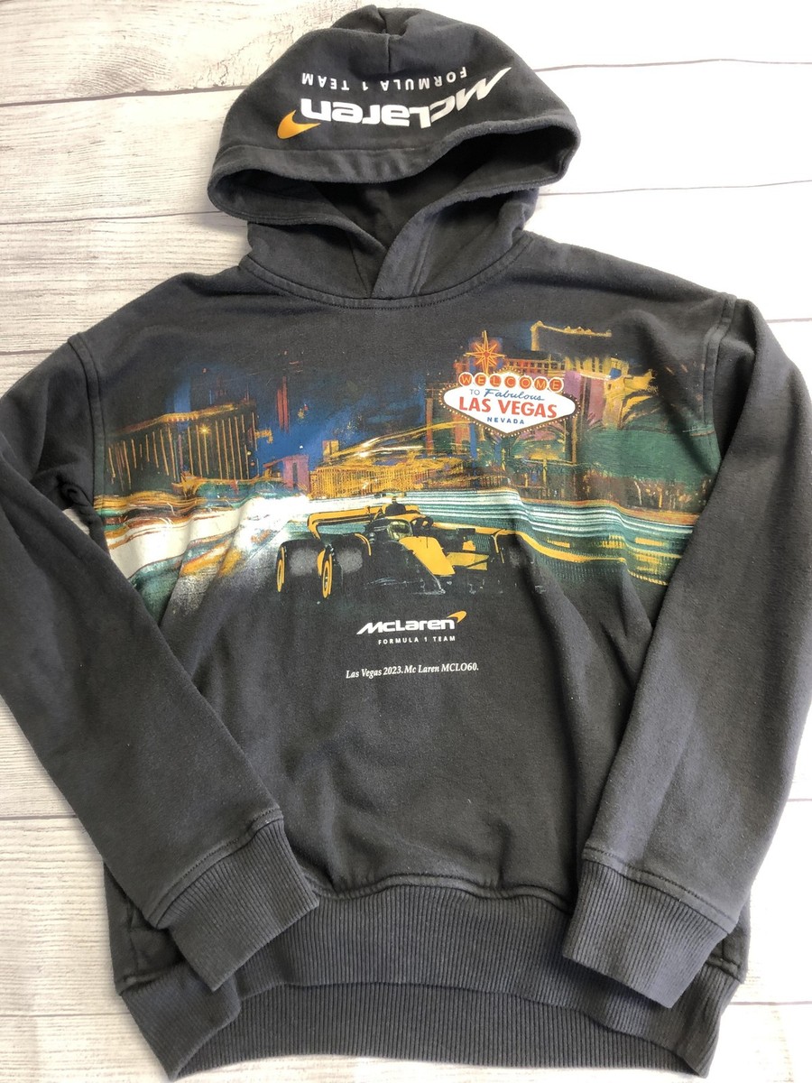 カズboyS 新品 FCRB 18AW VENTILATION HOODY McLaren Formula 1 Team Hoodie Sweatshirt Boys 12 Black F1