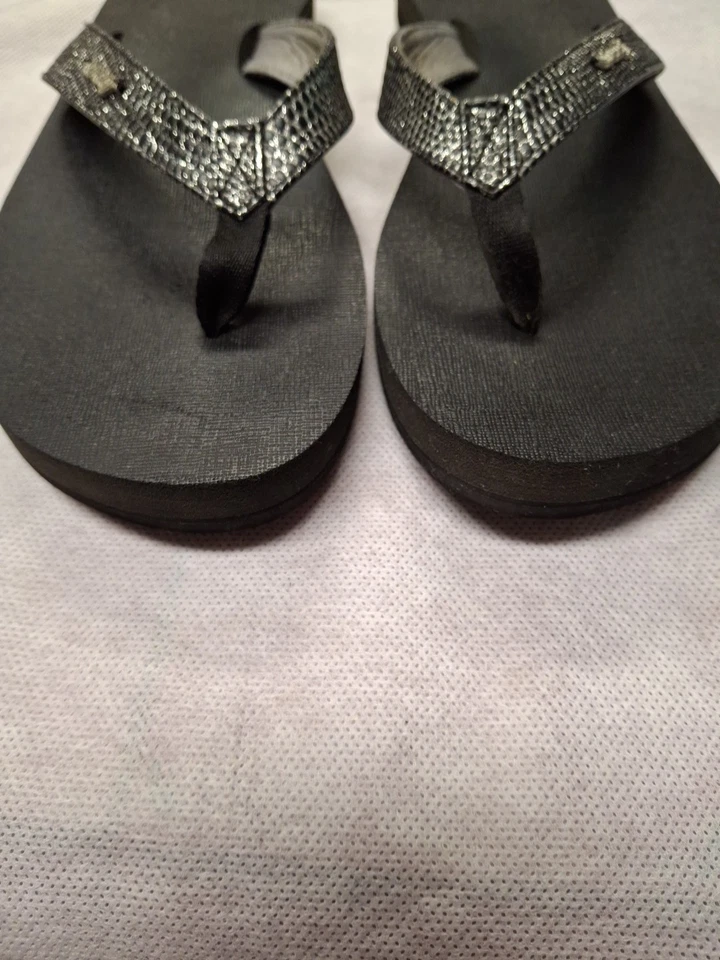 Sandalias Reef Chanclas Negras US 10 EUR 41 Mujer’s Cojín Foto 4 de 4