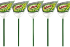 Libman Precision Angle Broom 11" Soft Bristles for Indoor Cleaning - Lot of 5