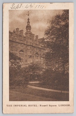 Imperial Hotel Russell Square London 1911 Edwardian Street Scene Topography