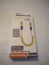 4 In 1 Charging Data Cable, Yellow