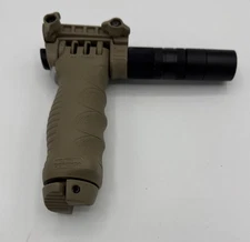 Tactical Flat Dark Earth/ Tan FAB Defense G2 Precision Bipod With LED Speedlight