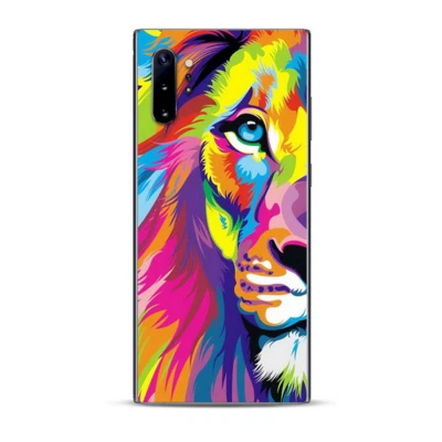 IT'S A SKIN Skins Decal Wrap for Samsung Note 10 Plus Colorful Lion Abstract Paint