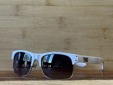 Mens Womens Retro Half Frame Square Rectangular Sunglasses  Microfiber Bag