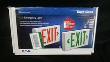 Sure-Lite LED Emergency Exit Light Sign Battery Backup Red Or GREEN Letters!