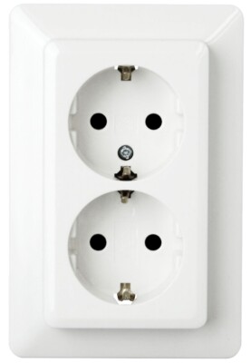 Kopp Schutzkontakt Steckdose 2-fach weiß HK02 Doppelsteckdose 16A IP20 917213007