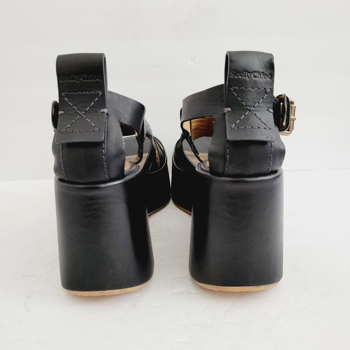 【関税込み】See by Chloe ブラック Thessa ヒールサンダル New See By Chloe Thessa Platform Heels Sandals, Size 10 | eBay