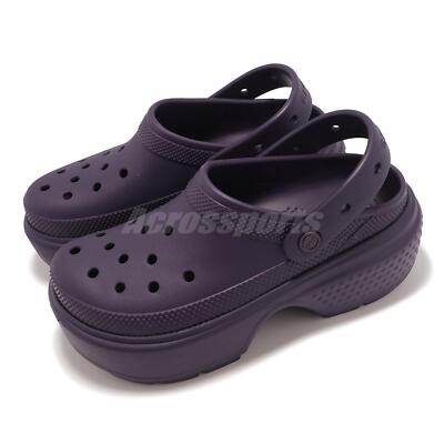 Crocs Stomp Clog Dark Iris Men Unisex Slip On Casual Platform Sandal  209347-5AS UK