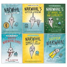 Narwhal and Jelly Series 6 Books Collection Set By Ben Clanton Otter FriendUnico