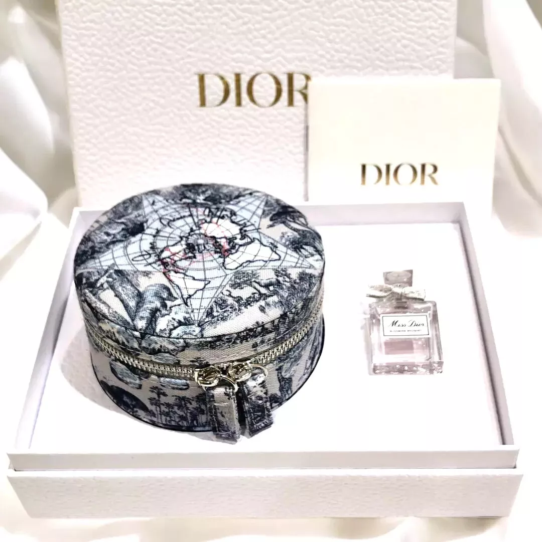 Christian Dior Platine Cadeau de Bienvenue Membre Coffret à Bijoux & Bouquet de Fleurs