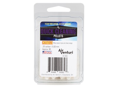 AIR VENTURI 80 Count Quick Cleaning Airgun Pellets 5mm .20 Caliber MADE IN USA