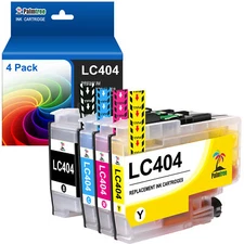 4 Pack LC404 LC 404 Ink Cartridges Compatible For Brother MFC-J1215W MFC-J1205W