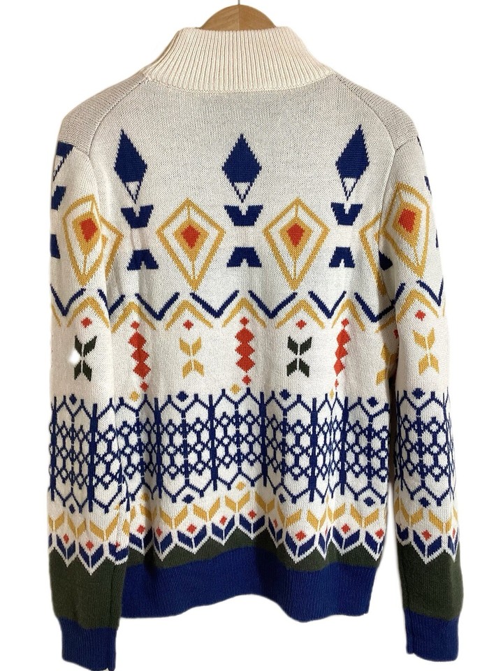 Paisley & Gray Aspen Slim Wool Blend Sweater Men’s L Nordic Colorful