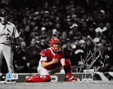 MIKE MATHENY SIGNED 8X10 PHOTO ST LOUIS CARDINALS AUTOGRAPH BAS HOLOGRAM J86