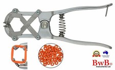 Elastrator Castrating Pliers Rubber Ring Applicator Pewter + 100 Rings Set BWB
