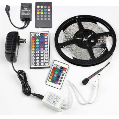 RGB 5M 300Leds 3528 SMD Non-Waterproof LED Strip Light /Power Supply /Controller