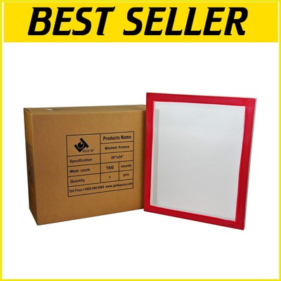 Elegant 20x24-Inch Aluminum Silk Screen Printing Frames - 6 Screens Included