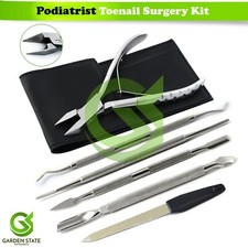 Podiatry Toenail Surgery Kit Ingrown Nail Removal Cutter Dead Skin Pusher Gouge